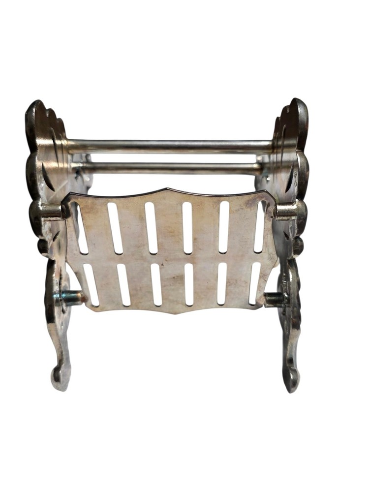 Vintage Style Ornate Silver Plated Knife Rest Shell Scroll Tableware Decor