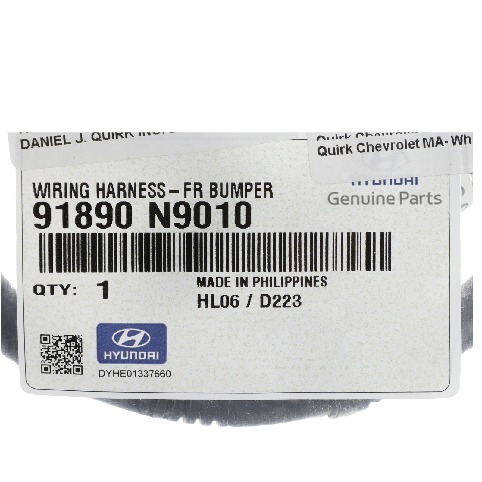 OEM NEW HYUNDAI 2022-2023 Tucson Front Park Assist Wiring Harness 91890-N9010