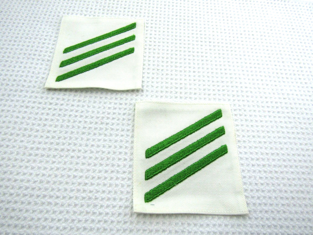 U.S. Navy Patch E-3 Rating Badge White  2 patches