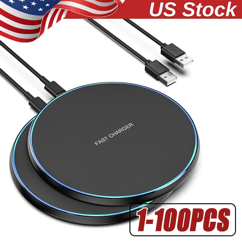 Wireless Fast Charger Charging Pad Dock Samsung iPhone Android Cell Phone lot