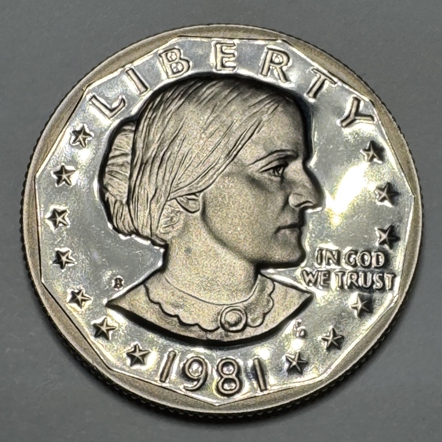 1981-S Susan B. Anthony PROOF $1 Dollar Coin from the US Mint Type 1. Stunning!!