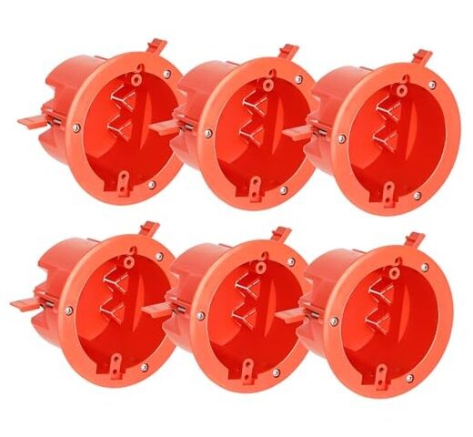 []  Electrical Box,Old Work Junction Box,Ceiling Box,18 Cubic 6 Pack Round