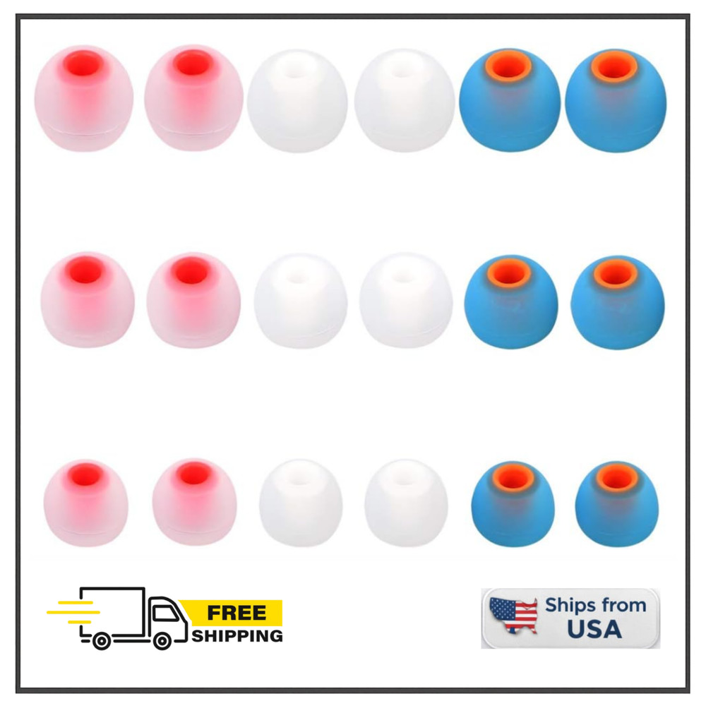 9 Pairs Earbud Tips Replacement SML Silicone Eartips Eargels for Headset