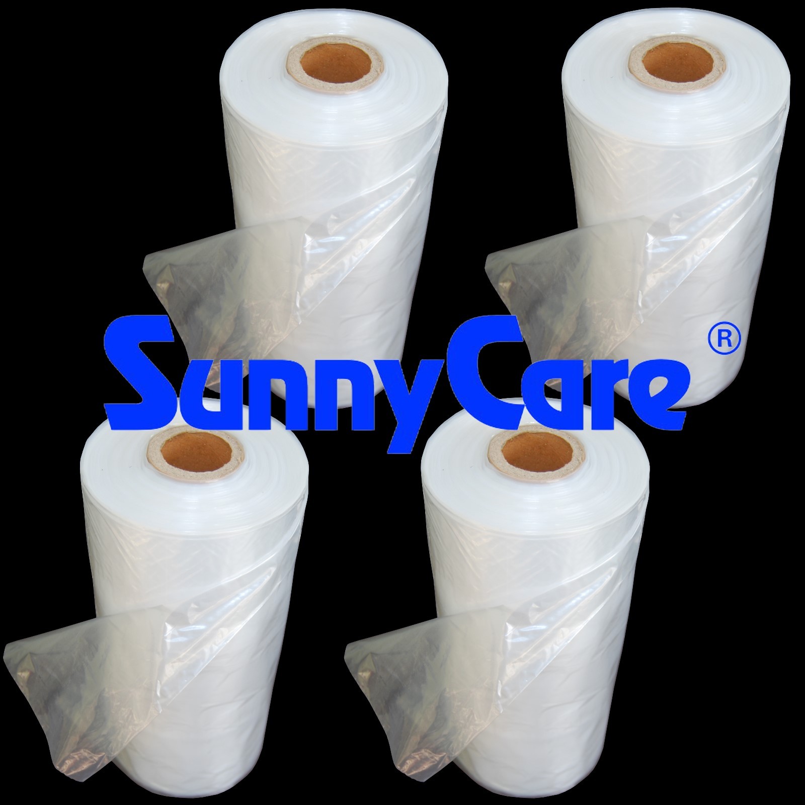 4 Roll 11X14 LDPE Clear Produce Grocery Supermarket Bag