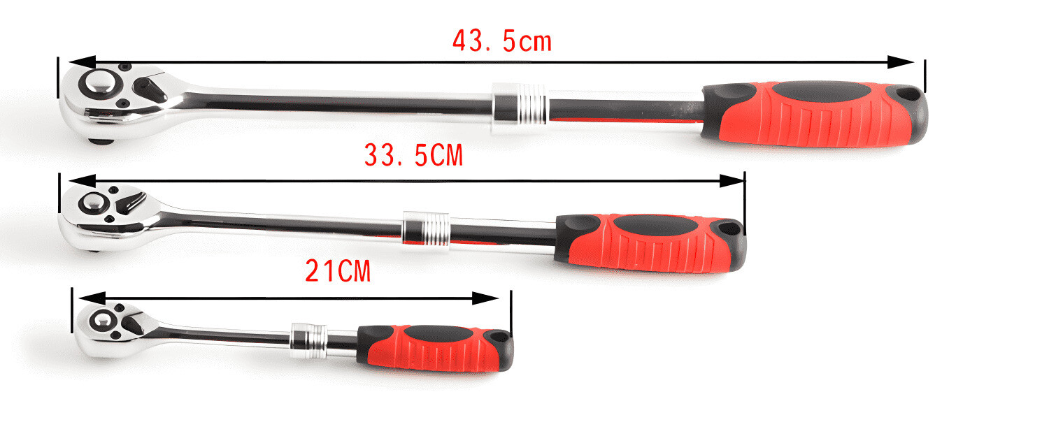 1/4" 3/8" 1/2" Drive Ratchet Socket Wrench Handle Quick-Release Spanner 72 Teeth