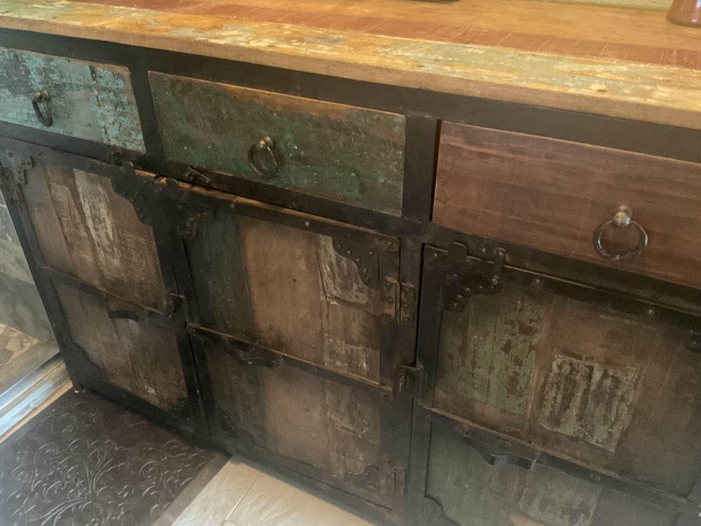 Antique Shipyard Sideboard Buffet 55” Length