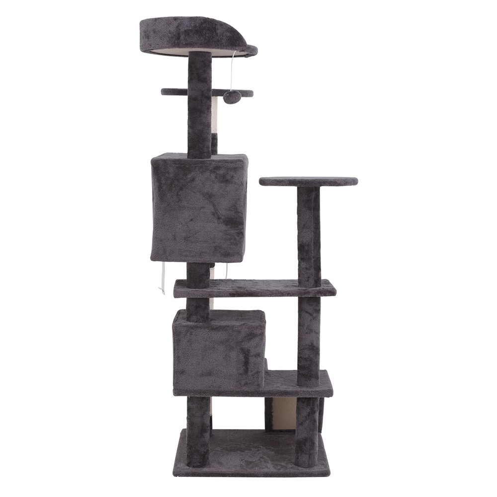 55 inch Cat Activity Tree Tower Great For Climbing、Playing、Scratching & Relaxing