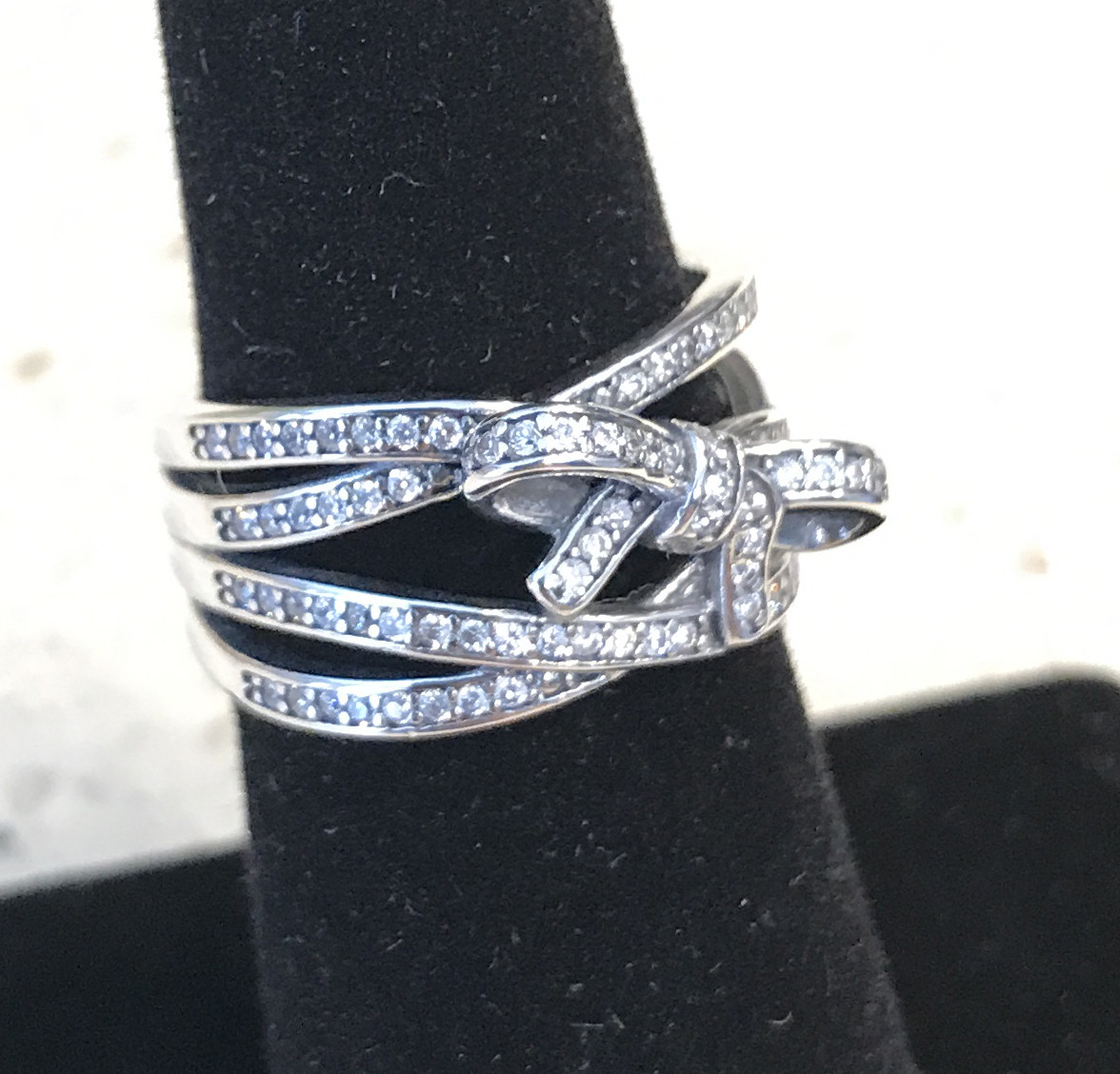 Pandora Delicate Sentiments Ring #190995CZ +HINGED BOX +POLISH CLOTH~Choose Size