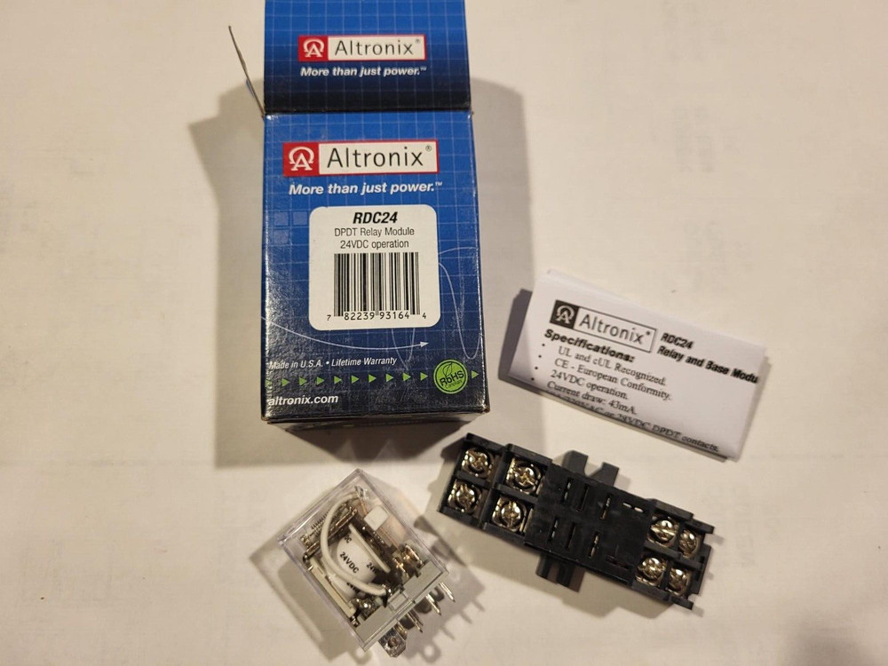 ALTRONIX RDC24 DPDT RELAY MODULE  24VDC OPERATION