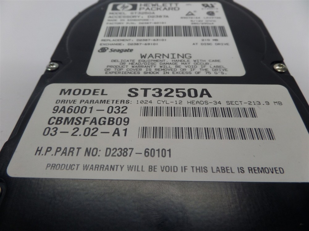 Hewlett Packard ST3250A 3.5" 213MB Hard Disk Drive