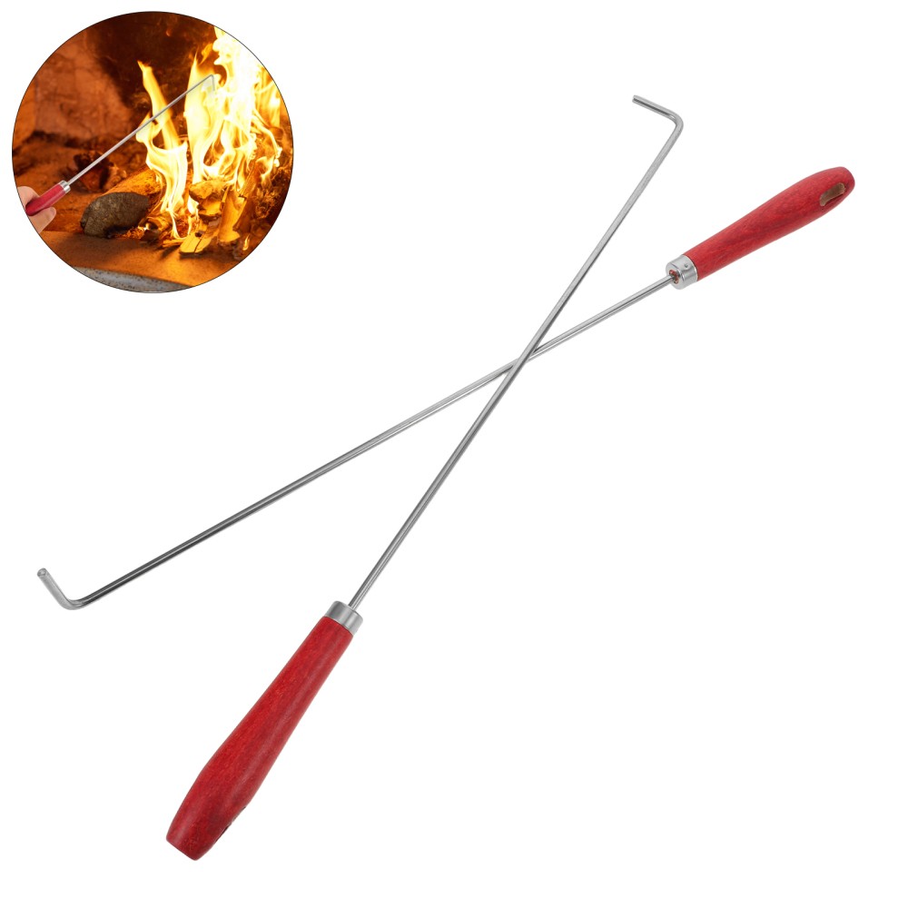 2 Pcs Fire Poker Stick Pit Tools Campfire Accessories Kit Bonfire