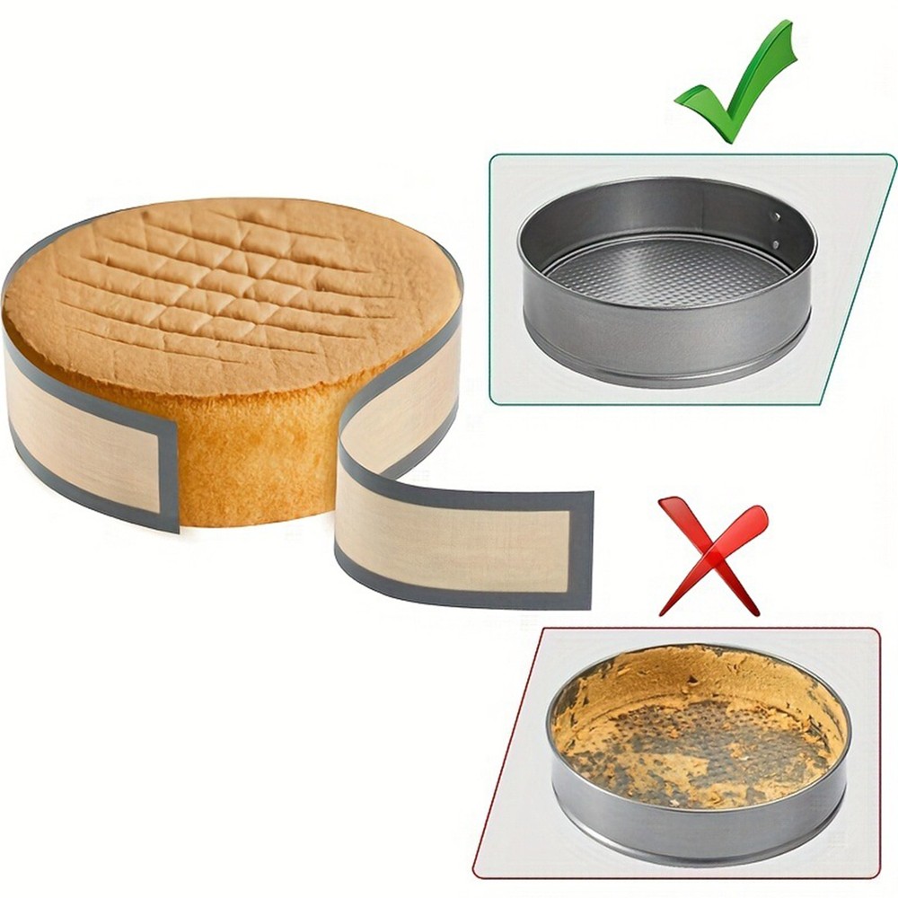2Pcs Round and Rectangle Silicone Baking Mat Set Prevent Cake from Sticking
