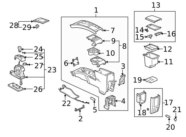 Genuine GM Compartment Box 89039927
