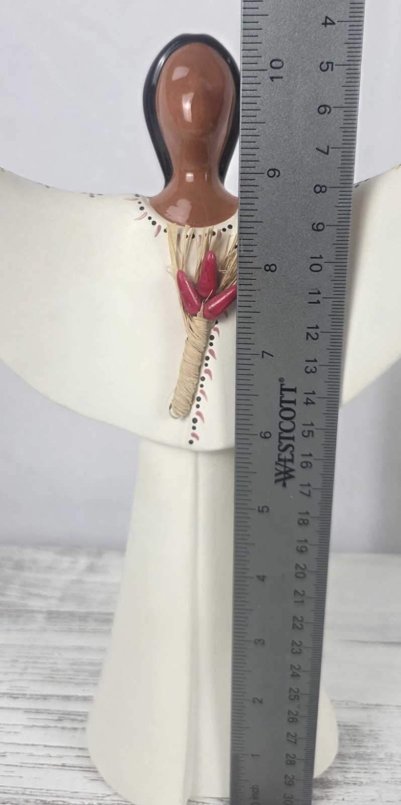 Rare! Vintage Navajo Clay Pottery Sculpture Harvest Prayer Figurine Signed 10"