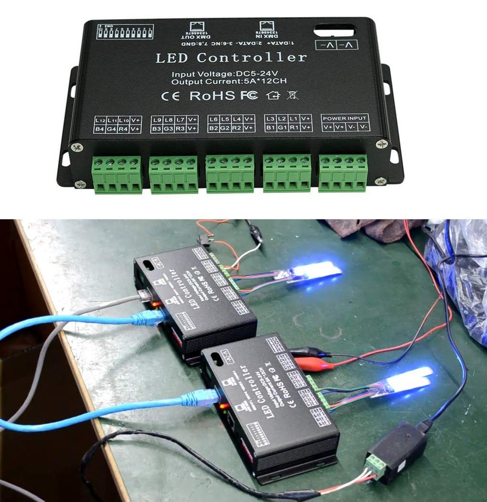 12 Channel Dmx Decoder Rgb Led Light Strip Controller Dmx512 Decoder Dimmer Driv