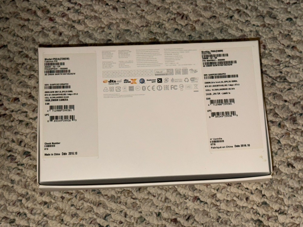 Asus Zenpad 8.0 BOX ONLY + Charging Block