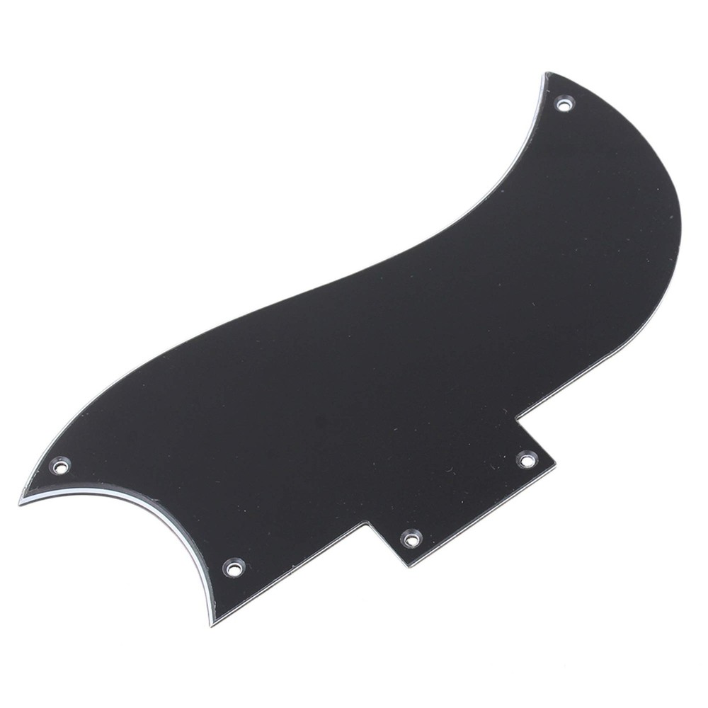 logyues Guitar Pickguard Three-layer Black Plastic Pickguard Replacement for ...