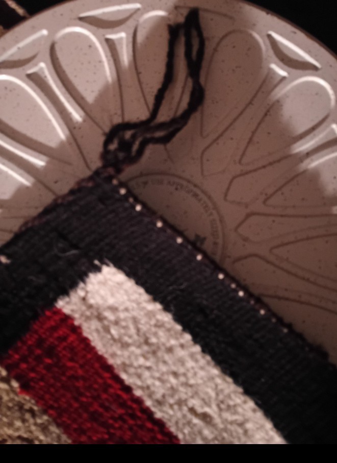 1940 Navajo Wool Rug Horse Blanket Weaving Native American Storm Pattern