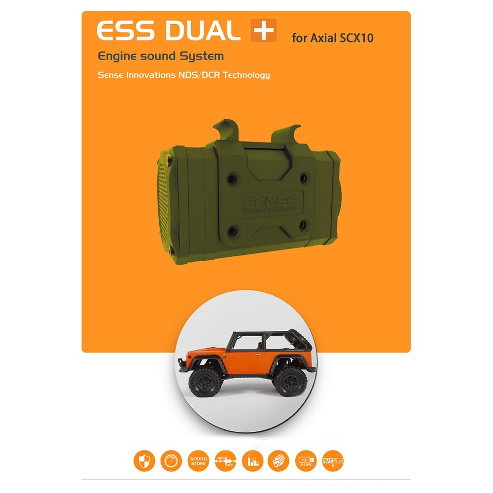 ESS Dual Engine Sound Simulator System for Axial Dual+Engine, Black
