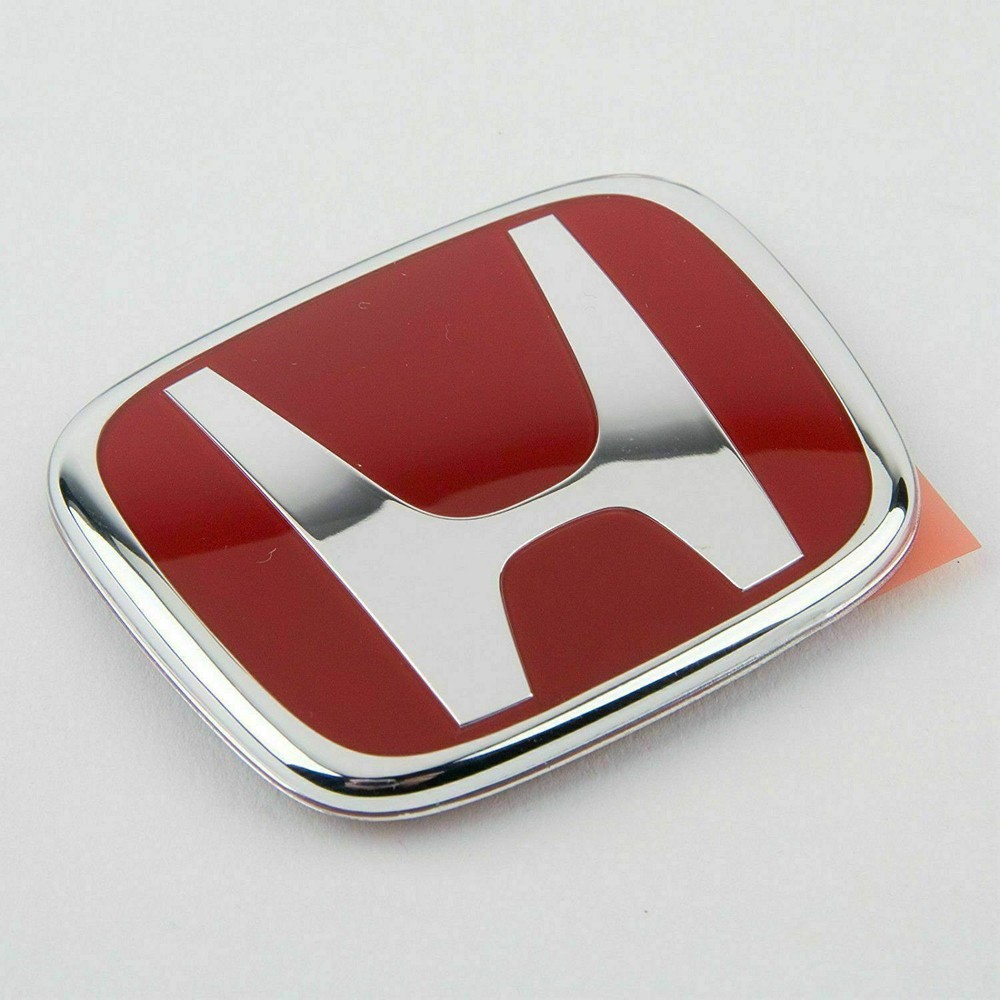 Red H Emblem Front Rear Steering Badge 3PC Fit For 2016-21 CIVIC HATCHBACK