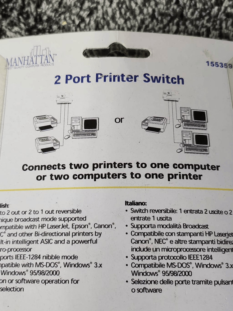 Vintage 2 Port Printer Switch #A76