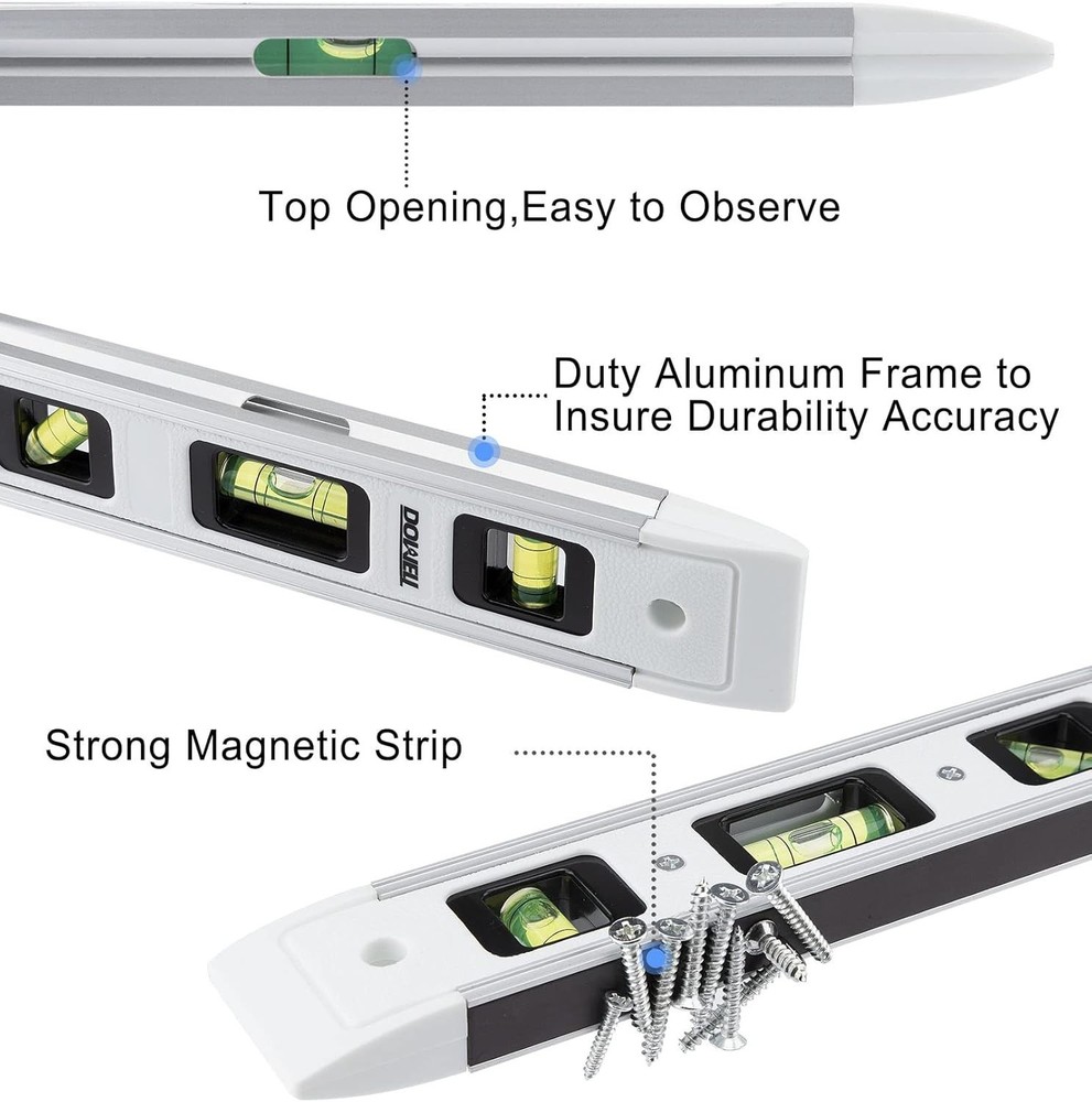 Compact 9-Inch Magnetic Bubble Level - Durable Tool for DIY and Professionals