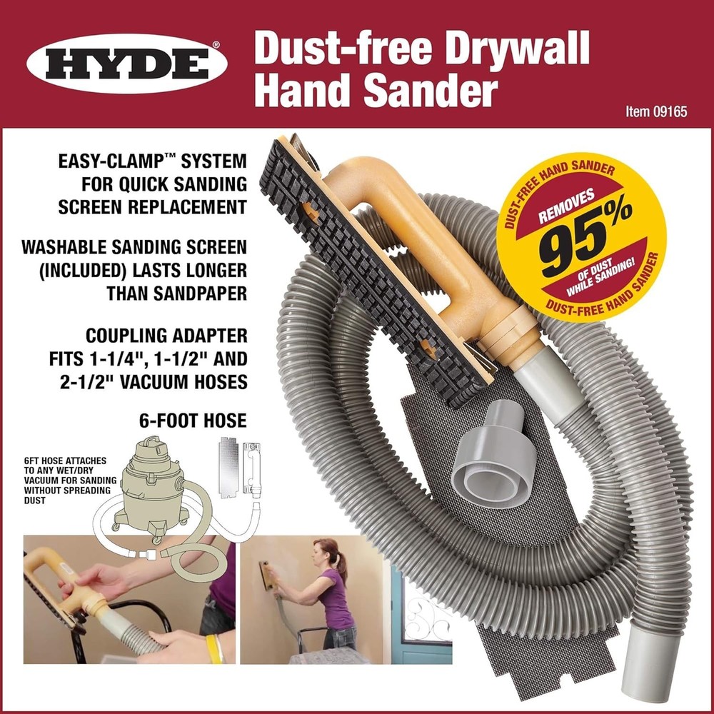 Dust-Free Drywall Vacuum Hand Sander Kit