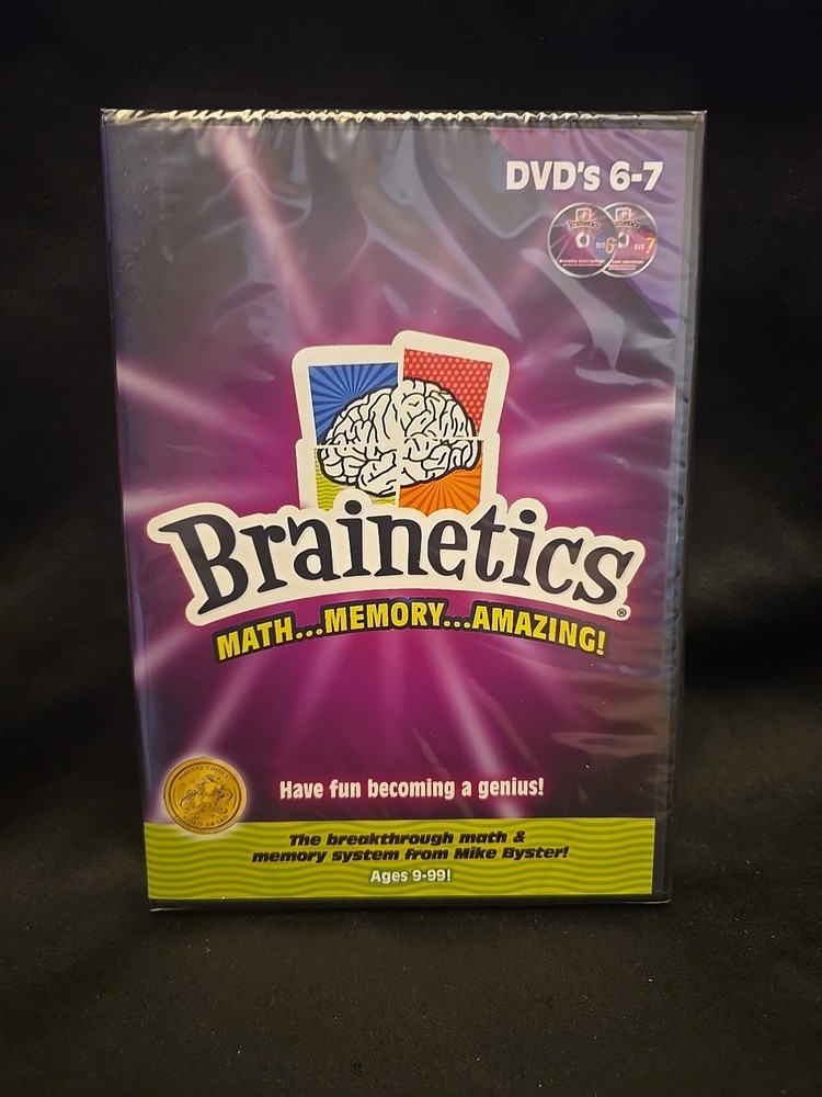 Brainetics Math & Memory System from Mike Byster DVD LOT NEW SEALED