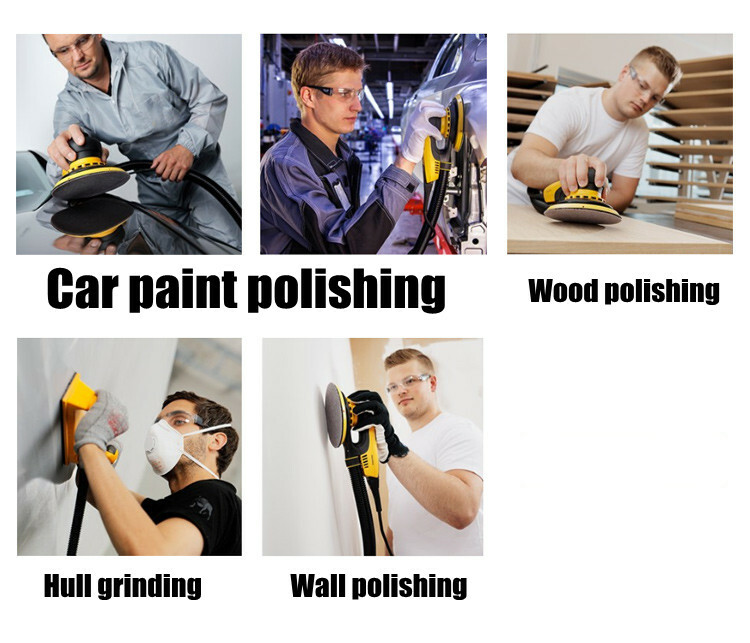 50/100PCS 6 inch Hook Loop Sanding Discs 80 120 180 Grit 6-Hole Sander Sandpaper