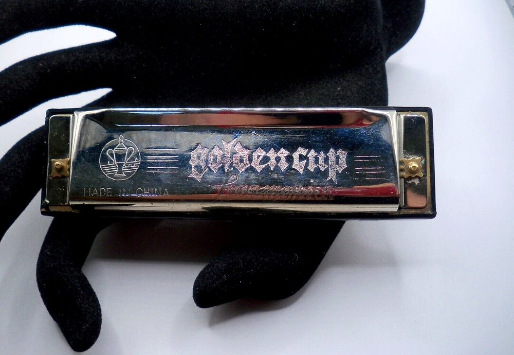 Vintage Golden Cup 10 Hole Harmonica Tested