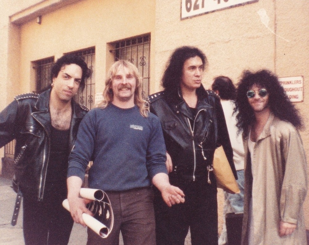 KISS Crazy Nights tour poster signed by entire band. ERIC CARR Stanley Simmons