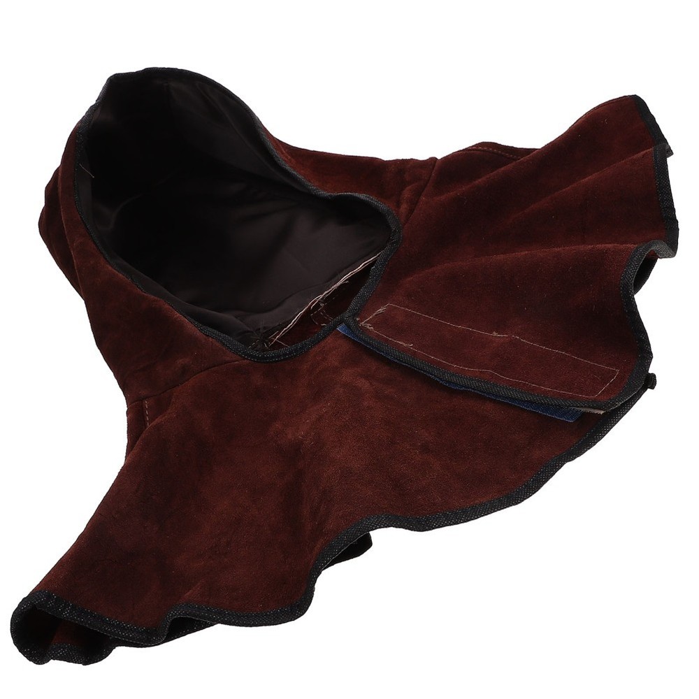 Cowhide Welding Hood Protective Caps With Neck And Shoulder Drape