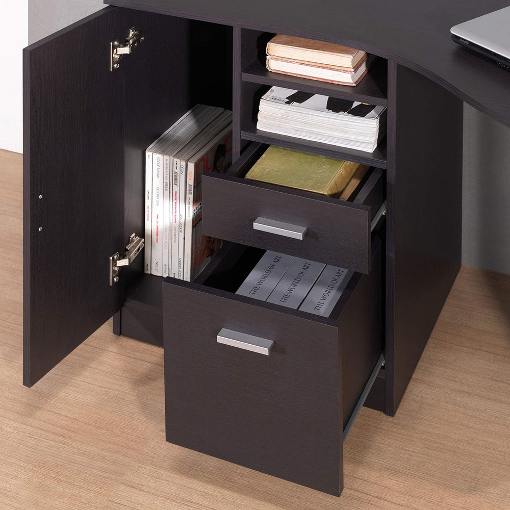 Techni Mobili Classic Office Storage Computer Desk, Espresso