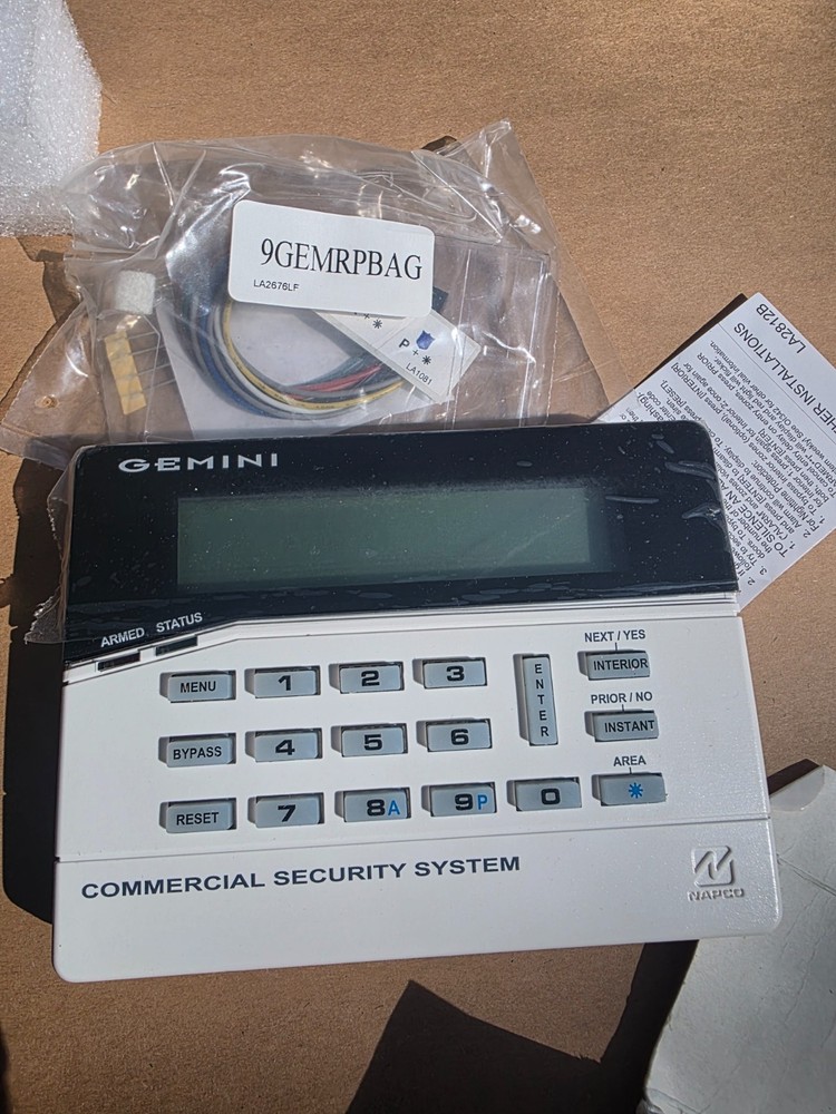 NAPCO Gemini 9GEMCBK1PK Commercial Security Keypad