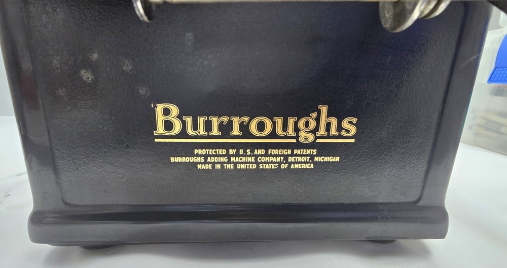 Antique Burroughs Adding Machine Calculator 1920s – Complete, Untested, Rare