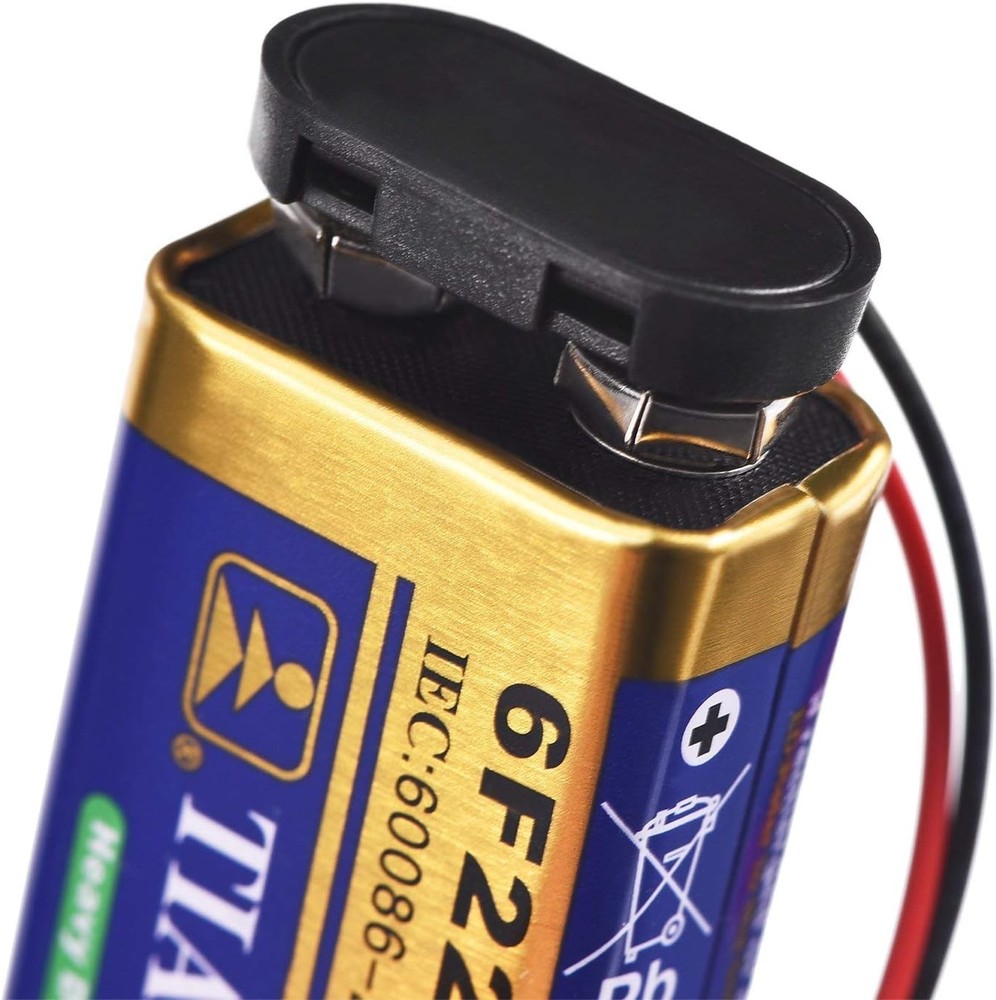 10 Pack T Type 9 V Battery Clip Connector Long Cable Connection Hard Shell...