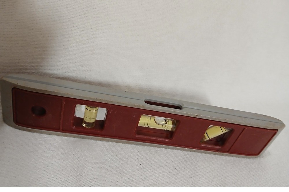Vintage Johnson Level & Tool Structo-Cast 9" Torpedo Level 8" Sliding T Bevel