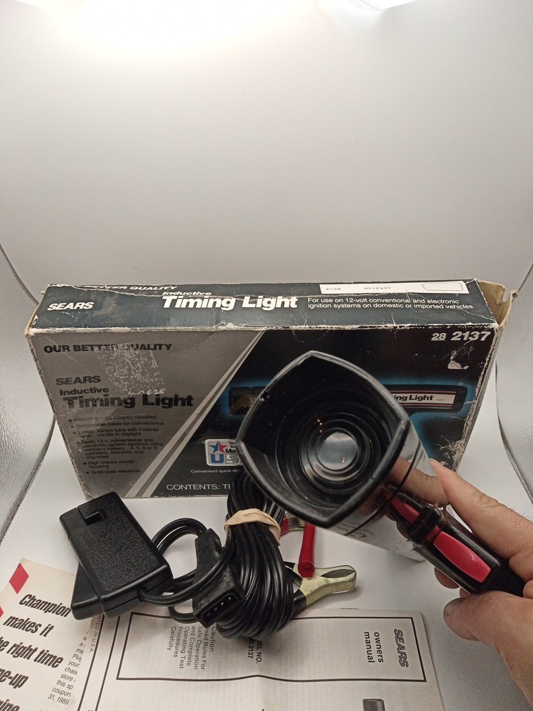 Vintage Sears Clamp On Inductive Timing Light Timing Analyzer 28 2137 *UNTESTED*