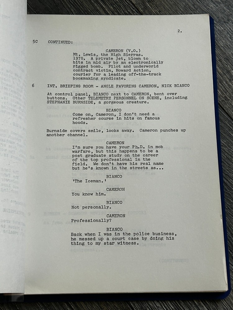 PROBE TV Show Script Operation Iceman Final Draft June 26 1972 S.S. Schweitzer