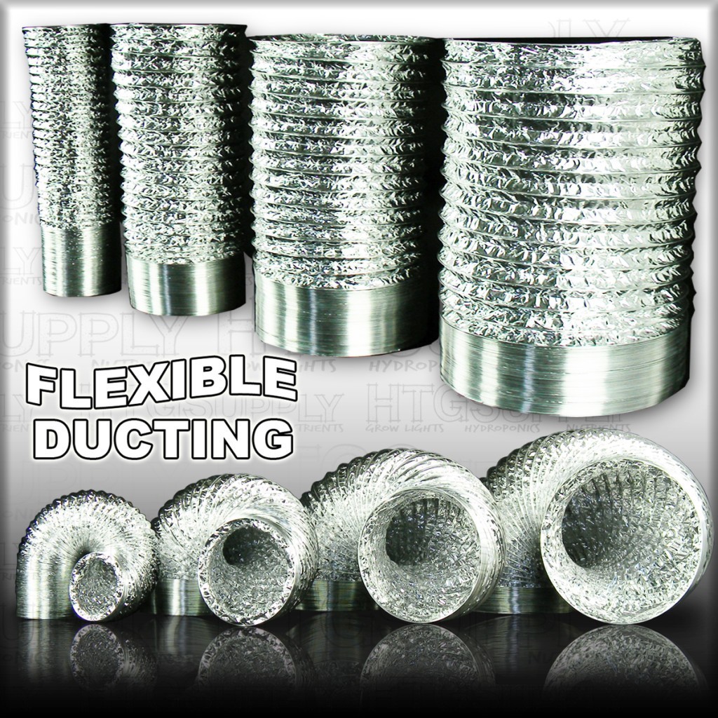 4 6 8 10 FLEXIBLE Aluminum DUCTING HOSE 8 25 ft EXHAUST DUCT AIR VENT fan foot w