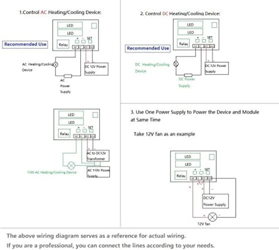 Versatile Digital Temperature Controller with Waterproof Sensor & LED Display