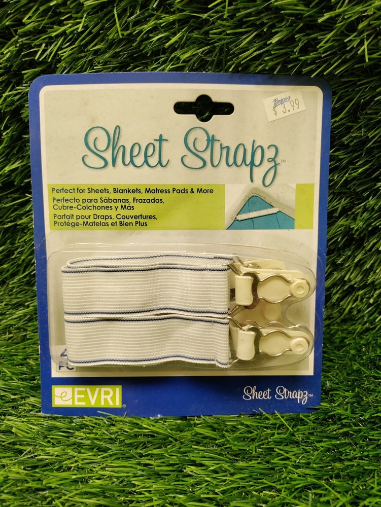 Evri Bed Sheet Strape Grippers, Adjustable Sheet Suspenders Secure Fitted Sheets