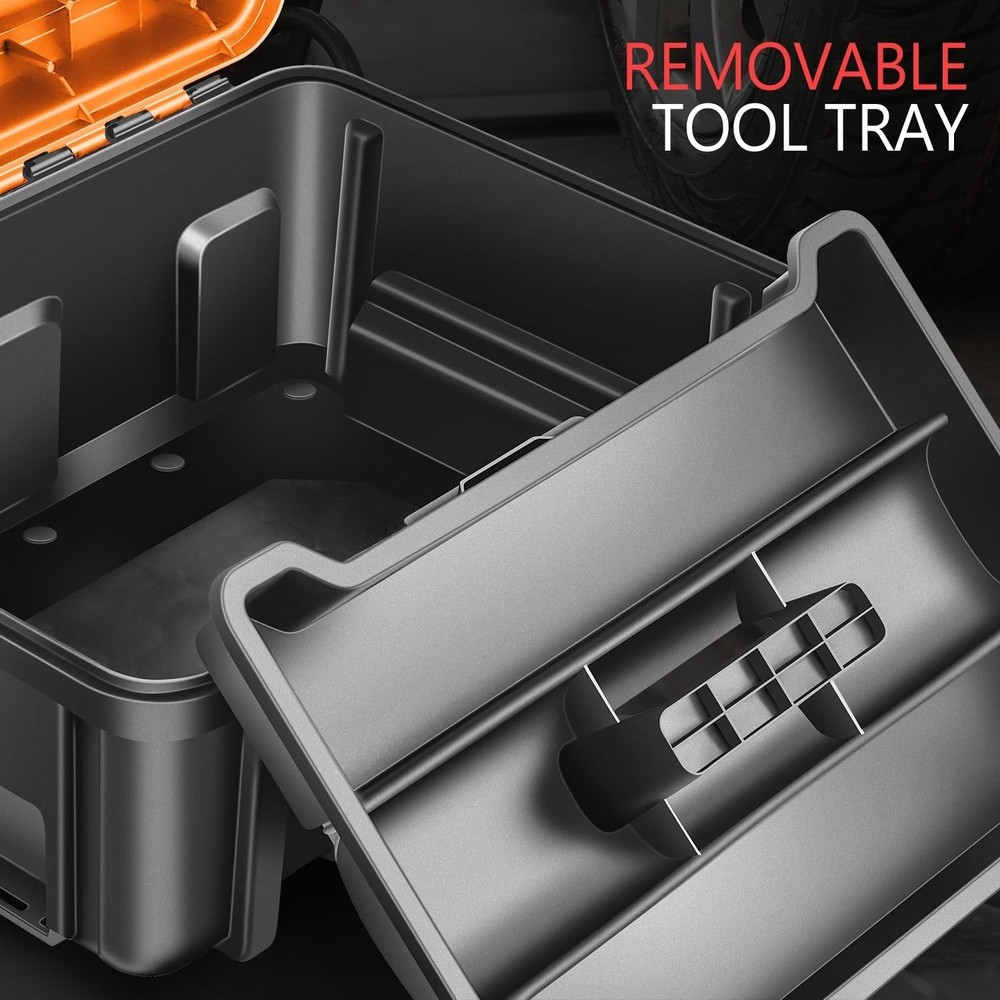 PM PERFORMOTOR 2pcs Tool Boxes Set - Lockable Organizer Storage Portable Tool...