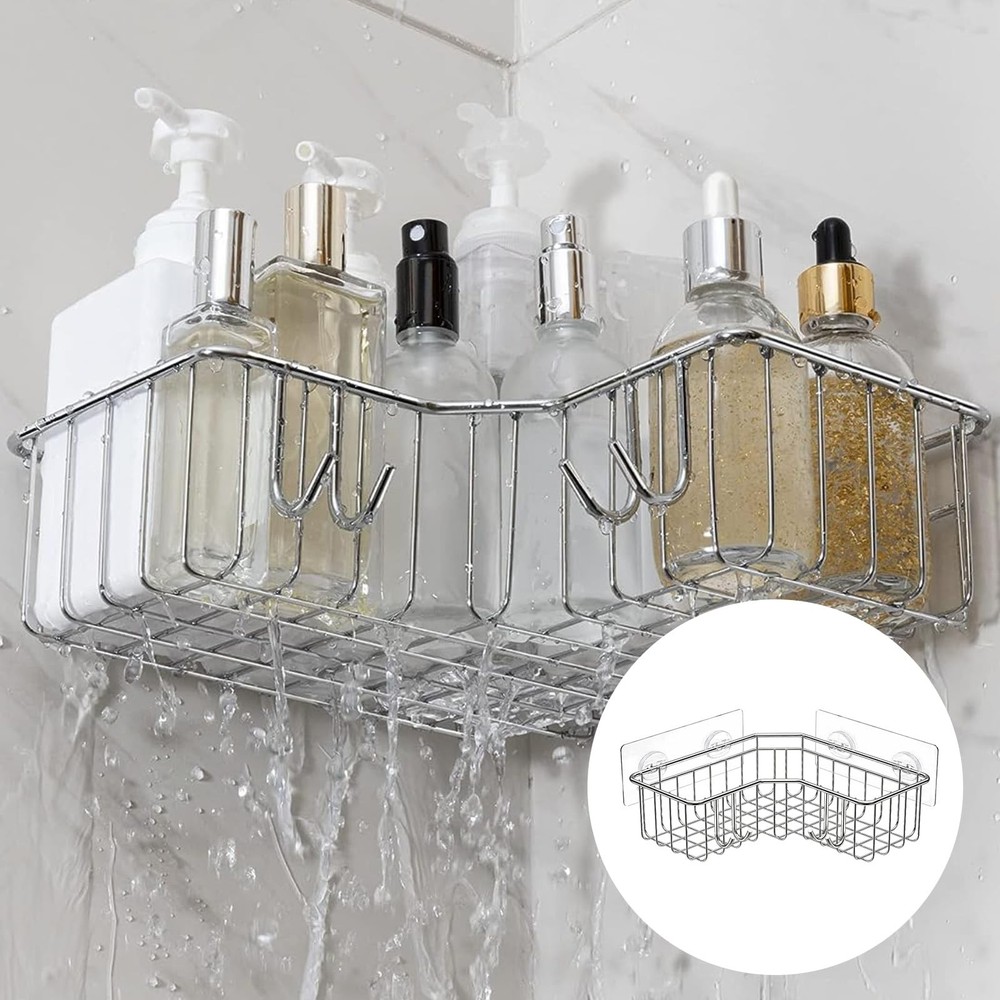 GETRIC 15 Pack Shower Caddy Adhesive Replacement, Transparent