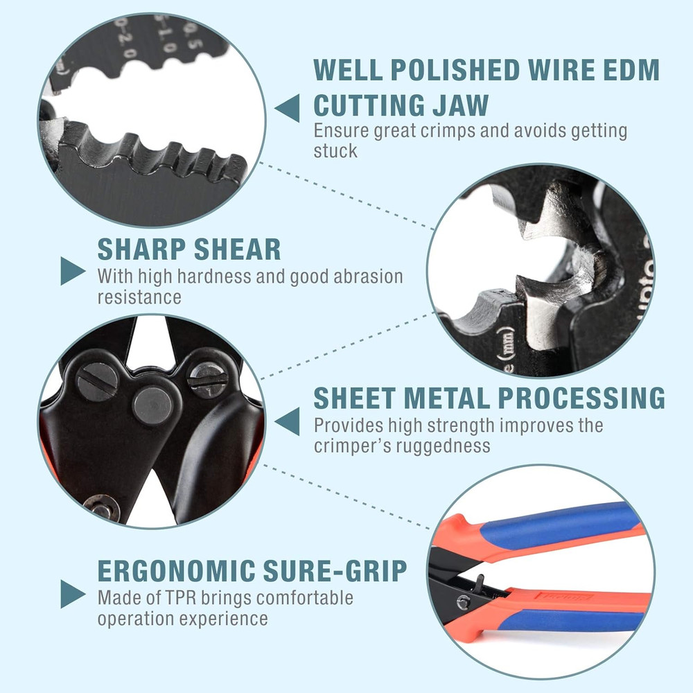 CWR1522 Wire Rope Crimping Tool with Cutting Function for Cable Railing, Hand Sw