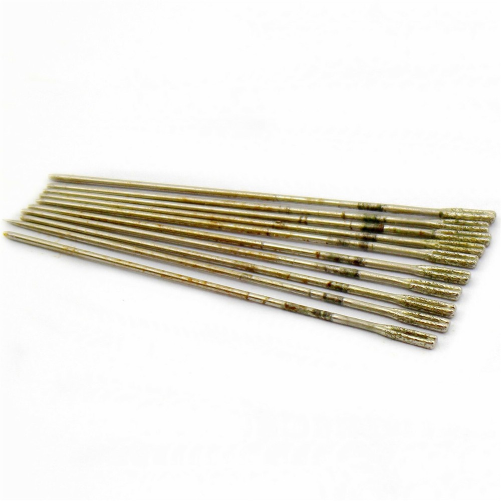 20Pcs 2mm Diamond Coated Lapidary Drill Hole Needle Solid Bits 1# Jewelry Tools
