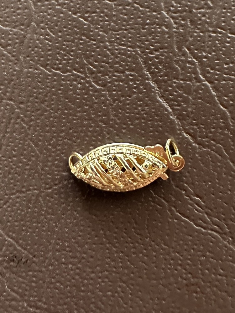 14 kt solid gold filigree clasp for single strand NEW!!!