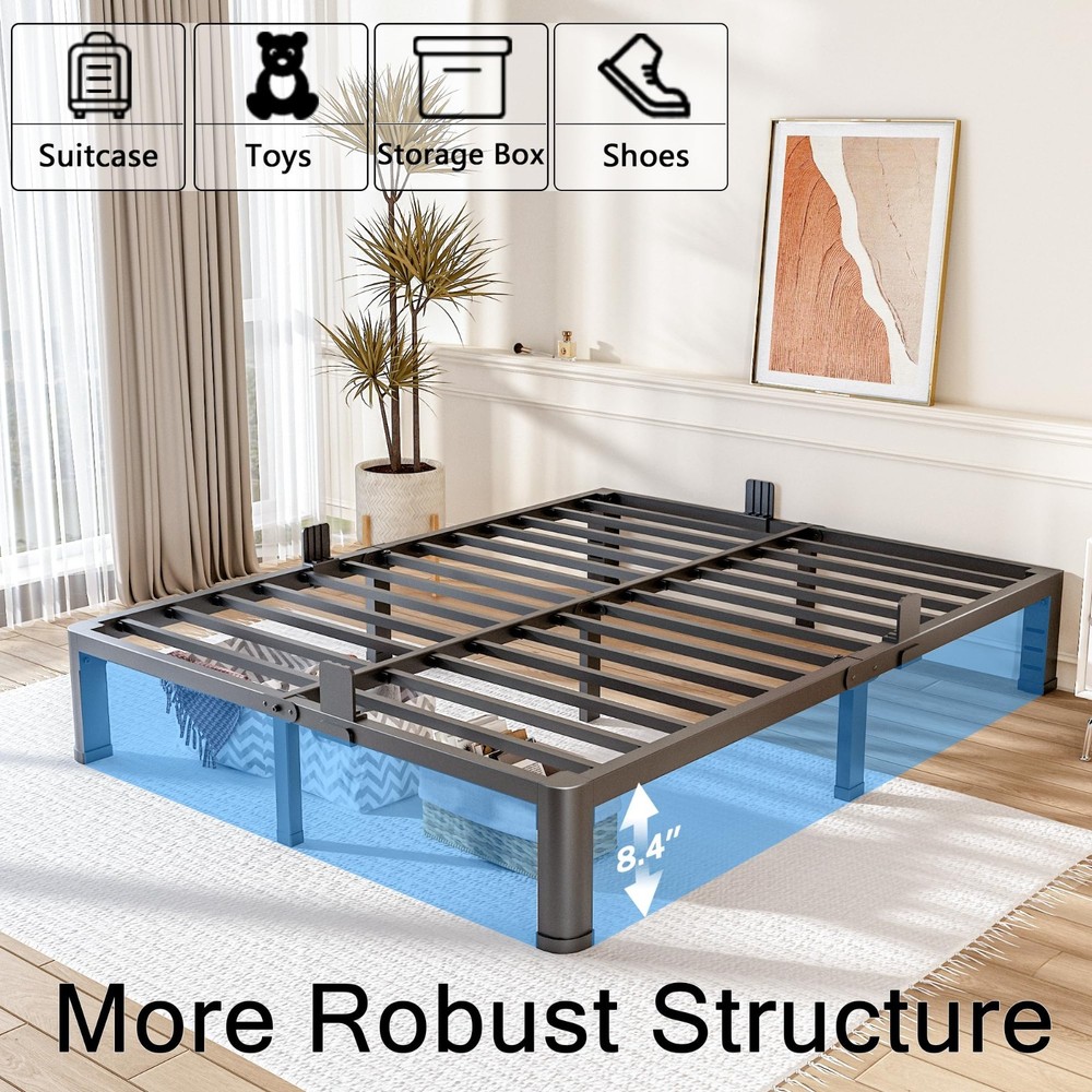 FUIOBYVV 12 Inch Full Metal Platform Bed Frame