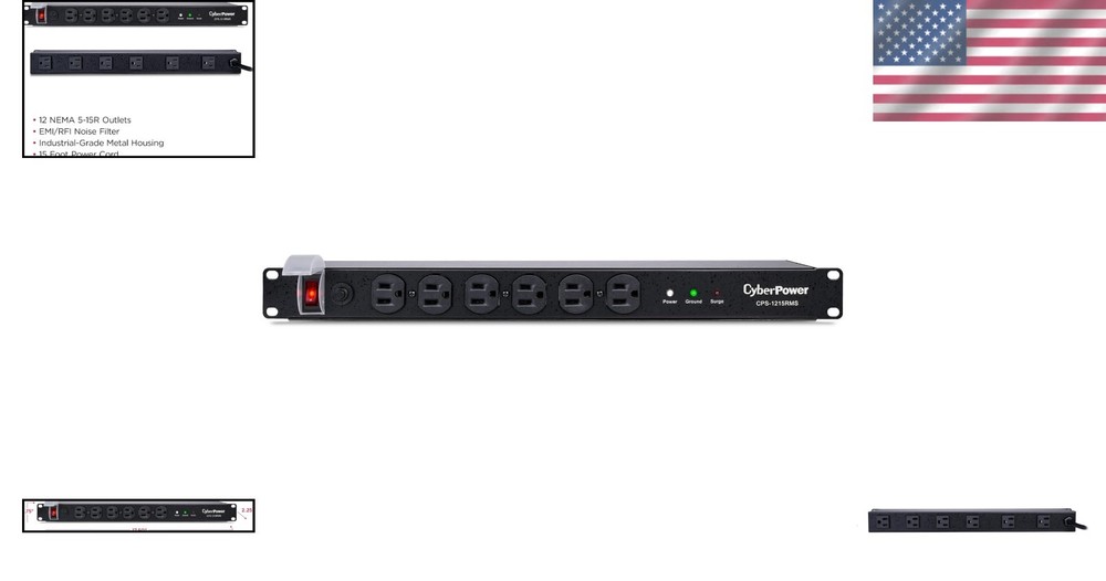 Professional-Grade Power Strip 12 Outlets