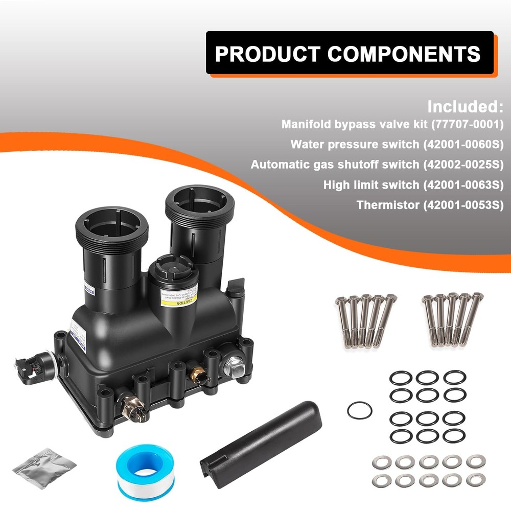 77707-0016 for Manifold Replacement Kit for Pentair MasterTemp Pool Spa Heaters
